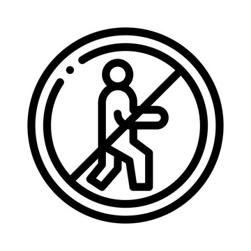 no entry line icon