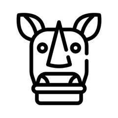 rhino line icon © notivestudios