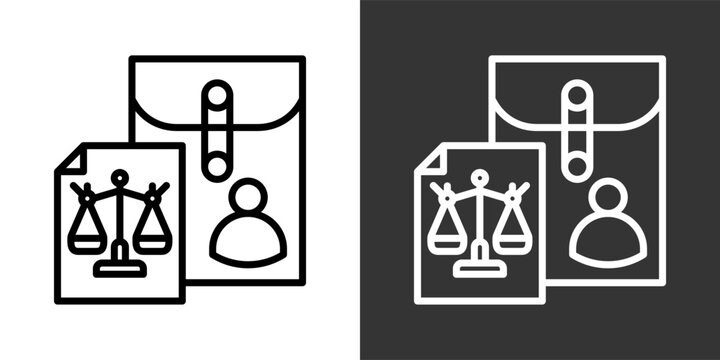 Plaintiff Black And White Multiple Style Icon Set Collection Pack Vector Illustration 