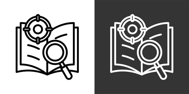 Scope Definition Black And White Multiple Style Icon Set Collection Pack Vector Illustration 