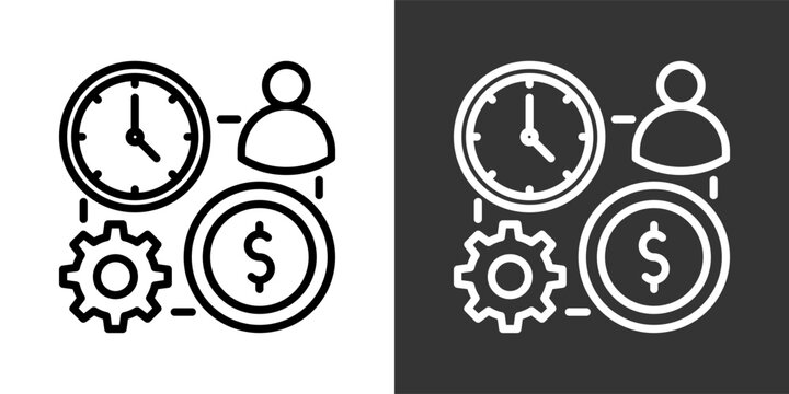Resource Black And White Multiple Style Icon Set Collection Pack Vector Illustration 