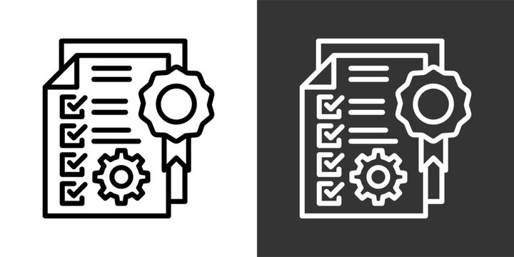 Project Charter Black And White Multiple Style Icon Set Collection Pack Vector Illustration 