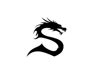 Fototapeta premium S DRAGON CHARACTER ELEMENT LOGO
