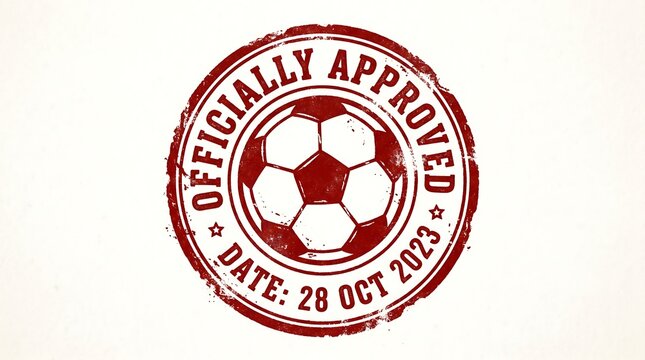 Graphic design vector emblem illustration presenting an officially approved circular rubber stamp badge template with