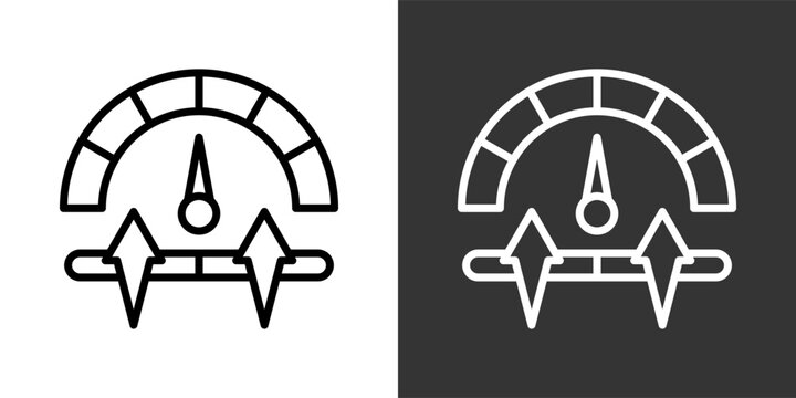 Performance Black And White Multiple Style Icon Set Collection Pack Vector Illustration 