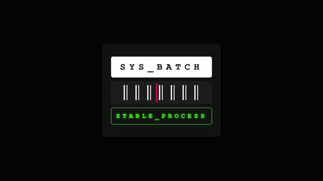 System Batch Data Processing Interface Animation
