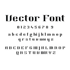 Obraz premium Black Lettering Stencil Style Alphabet Font Vector