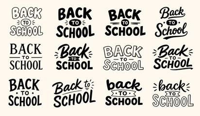Obraz premium Back To School Lettering Bundle