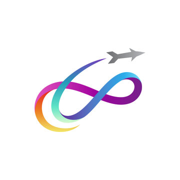 Infinity missile or rocket creative logo concept