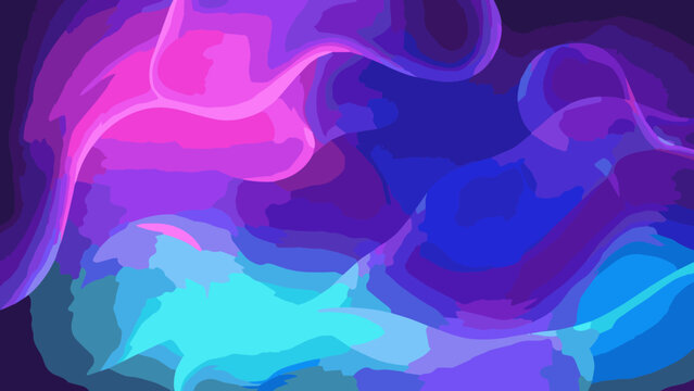 Abstract blue and purple wavy background with flowing lines and gradient design