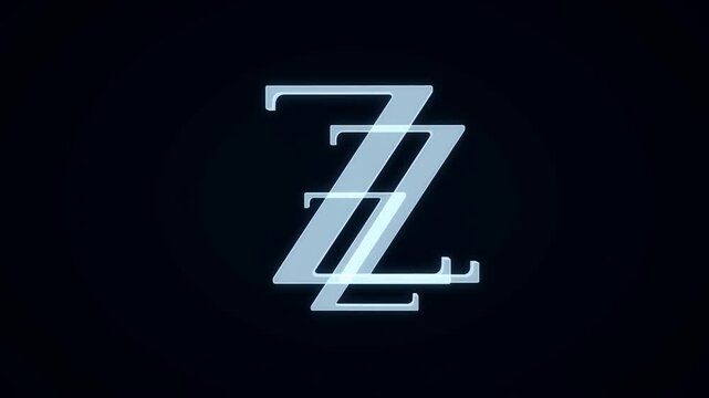 Animated Zzz symbols on a dark background. Represents sleep, rest, and relaxation in a digital context