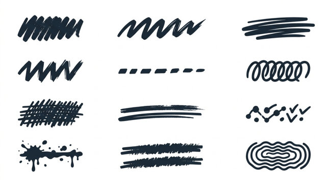 Abstract Hand-Drawn Textures and Patterns