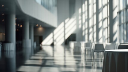 Fototapeta premium Bright Modern Spacious Interior with Natural Light and Minimalist Design