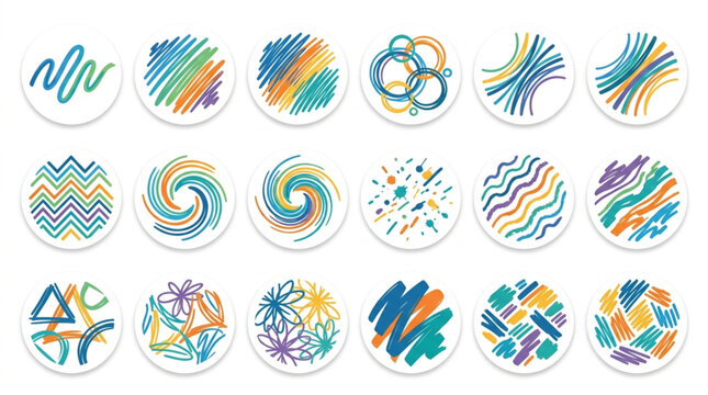 Abstract Modern Pattern Stickers or Decals