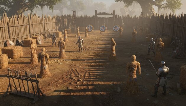 Knight Training Yard with Archery Targets