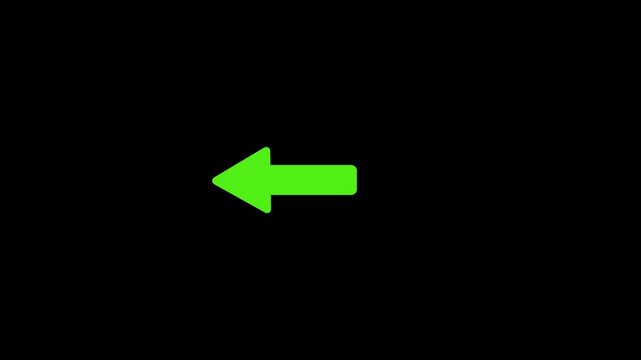 Animated arrow smoothly bouncing to the left, arrow icon pointing left with continuous motion.