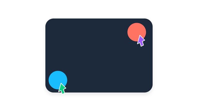 Animated Figma design collaboration workspace with floating UI components and moving cursors on gradient background