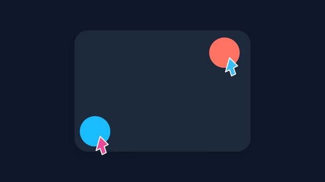 Animated Figma design collaboration workspace variant with alternative floating UI components and cursor movement