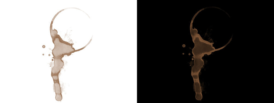 Gold Hoop Earring with Dangle and Liquid Splashes Isolated Cutout