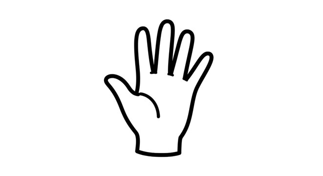 Hand with fingers spread apart.