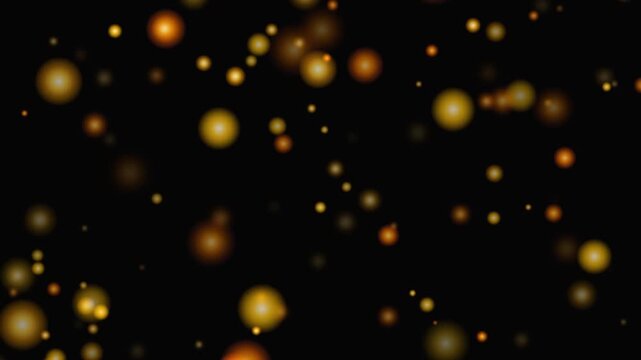 Mesmerizing Golden Particles Bokeh Drift