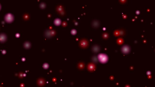 Ruby Red Romantic Bokeh Orbs