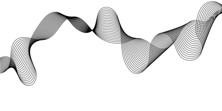 Abstract black and gray flowing wave mesh pattern background with curved digital lines creating modern futuristic motion design concept