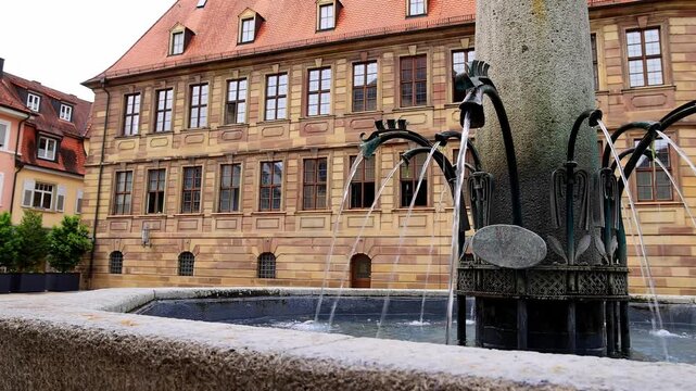 historic cityscape bad kissingen in bavaria germany 4k video