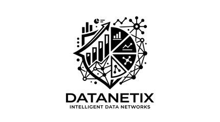 Fototapeta premium data-based company logo or icon