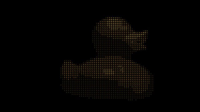 ASCII Rubber Duck Rotating Loop Animation