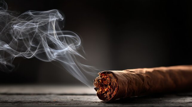Smoking cigar