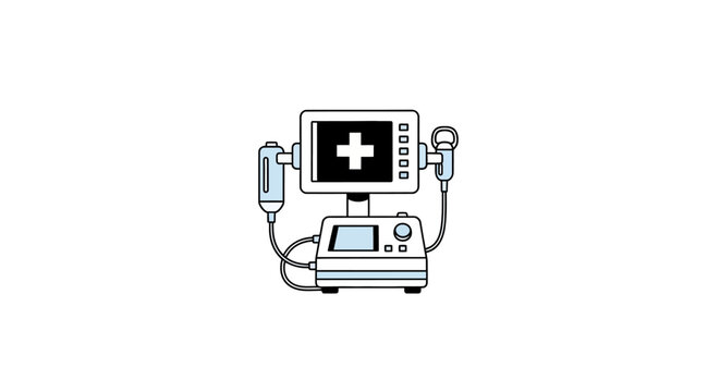 Medical Defibrillator Machine Device.
