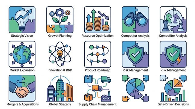 Business and Corporate Strategy Icons