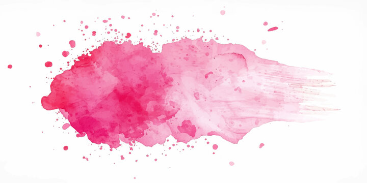 Abstract Pink Watercolor Paint Splash Background with Artistic Ink Splatter Texture and Heart Design