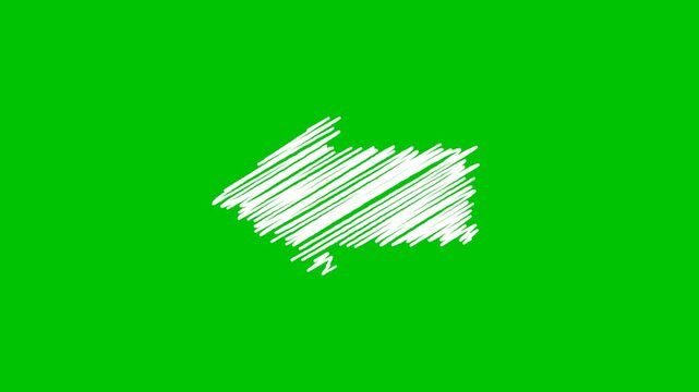 Set of Arrows UP, DOWN, LEFT, RIGHT. Animation of Moving Arrows on green background. Full HD. 4K