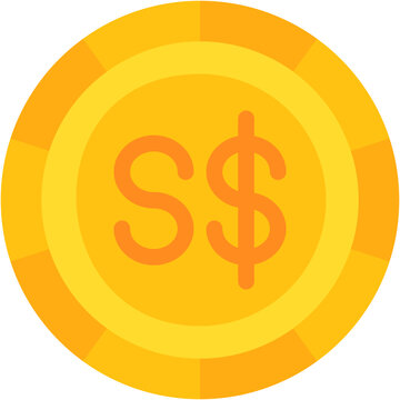 Vector Icon Dollar, Singapore, Currency, Coin, Money