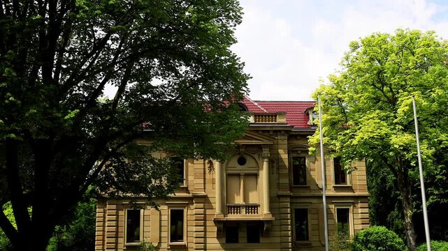 historic cityscape bad kissingen in bavaria germany 4k video