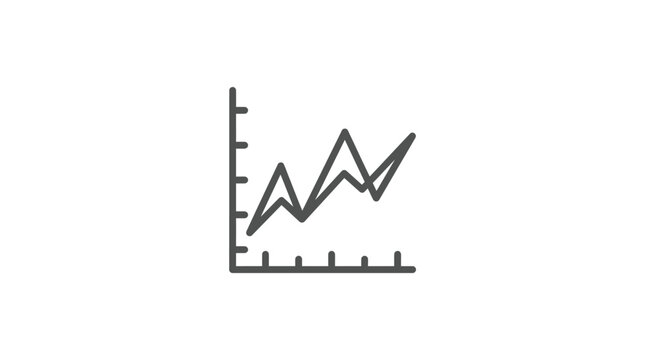 Simple line graph icon showing data fluctuations.