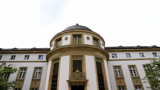 historic cityscape bad kissingen in bavaria germany 4k video
