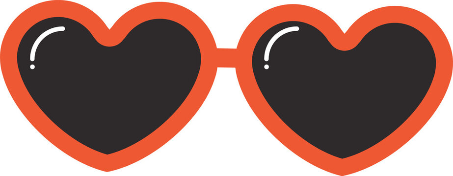 Cute heart sunglass Elements and Summer Clipart