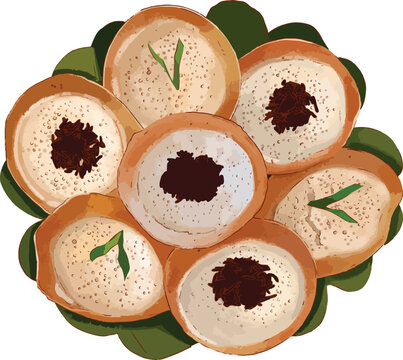 vector illustration of kue serabi