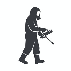 Naklejka premium Nuclear Radiation Protection Suit Flat Vector Illustration Showing Hazmat Safety Gear For Radioactive Hazard Response Concept
