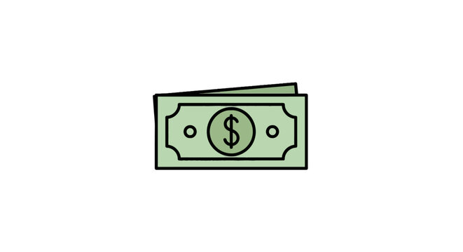Stack of dollar banknotes cash money.