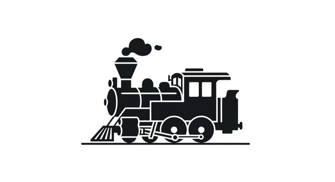 Vintage steam locomotive engine train.
