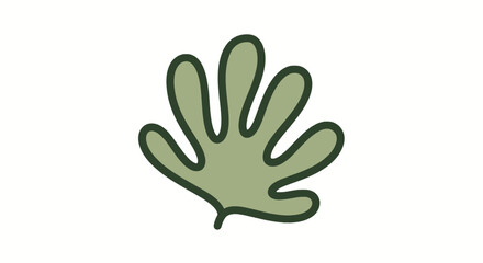 Fototapeta premium Simple green organic leaf shape