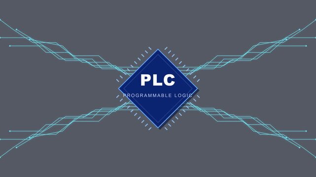 PLC Programmable Logic Controller Industrial Automation Concept