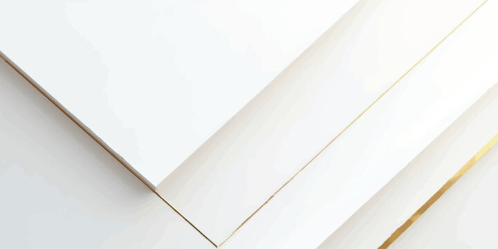 Three stacked white rectangular panels with gold foil edges on a light background three dimensional rectangles minimalist metallic template background branding material arrangement aesthetic