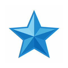 Fototapeta premium Blue star vector icon
