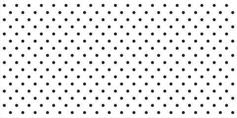 Poka dot black and white regular seamless pattern. Abstract graphic vector background with polka circles. Fun wallpaper with monochrome confetti. Modern simple geometric pop art backdrop © BOHEXX
