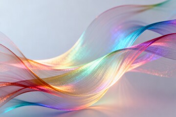 Fototapeta premium Colorful flowing abstract ribbons and light effects